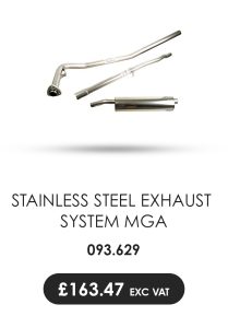 BELL STAINLESS STEEL EXHAUST SYSTEM FOR MGA 1600 (1956-1962)