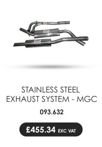 BELL MGC ROADSTER/GT STANDARD STAINLESS STEEL EXHAUST SYSTEM (1969-1970)