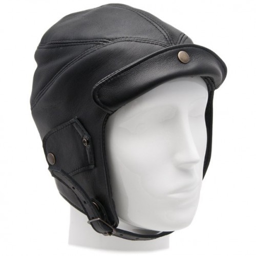 Leather aviator cheap motorcycle helmet