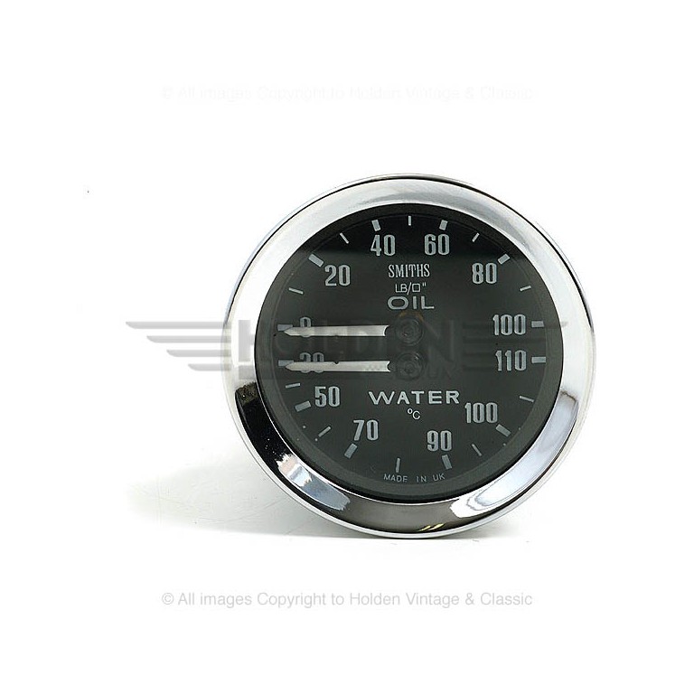 Dual Gauge, Water Temp / Oil Pressure, Smiths (SEL0045/MG)